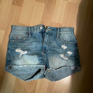 Hollister light wash jean shorts